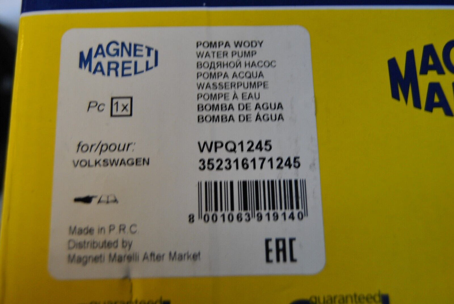 NEUE Magneti Marelli VW Wasserpumpe 1,4TSI TFSI GTI CAV