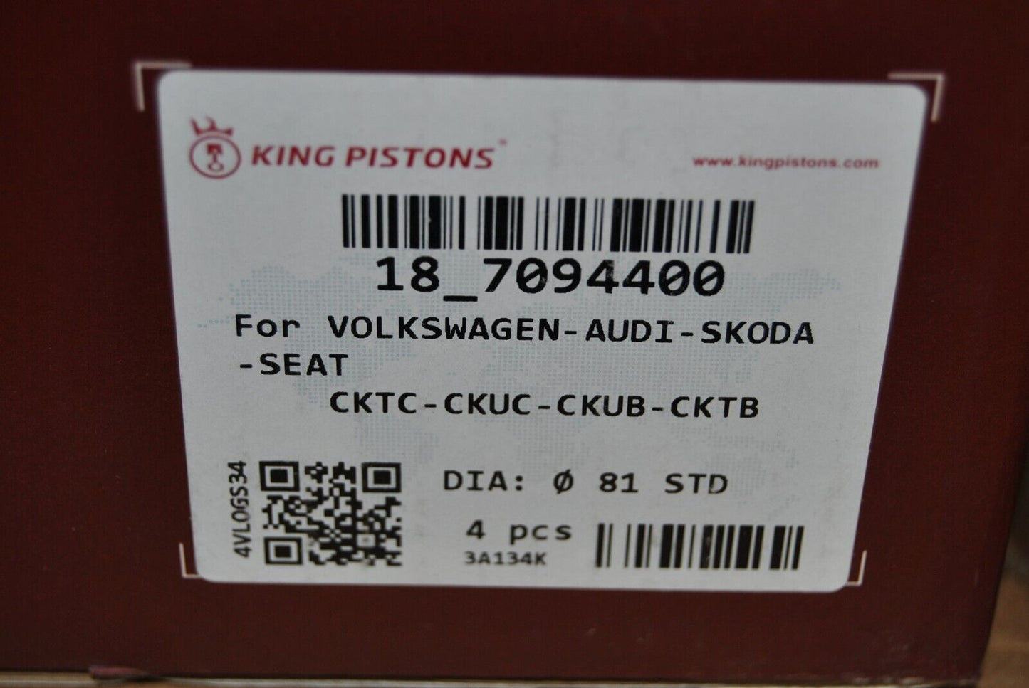 4x NEUE Kolben VW Crafter 2,0 TDI CKUB CKUC CKTB CKTC 03L107065AG
